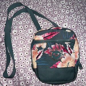 Roxy Floral Crossbody Bag in Pink and Green